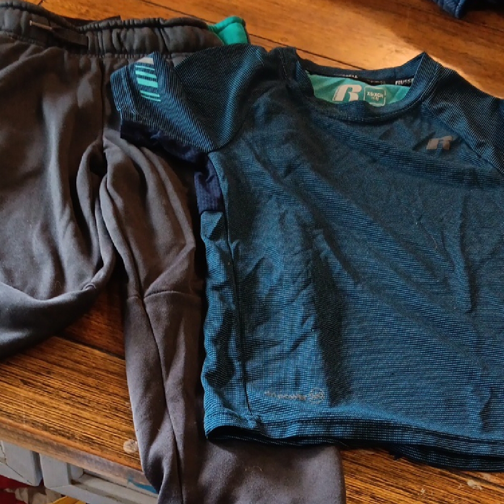 Russell Athletic Teal and Navy Performance Top